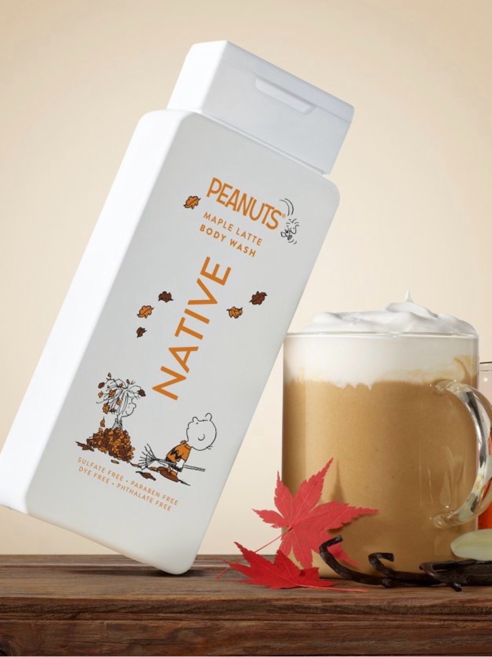 New Native x Peanuts Maple Latte Body Wash